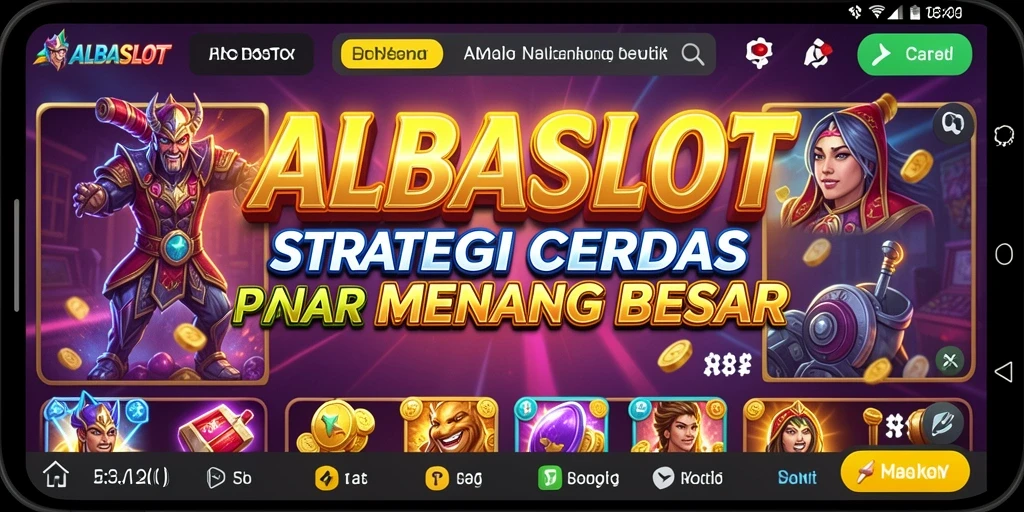 Screenshot ALBASLOT menampilkan aksi strategi yang mendalam dan seru.