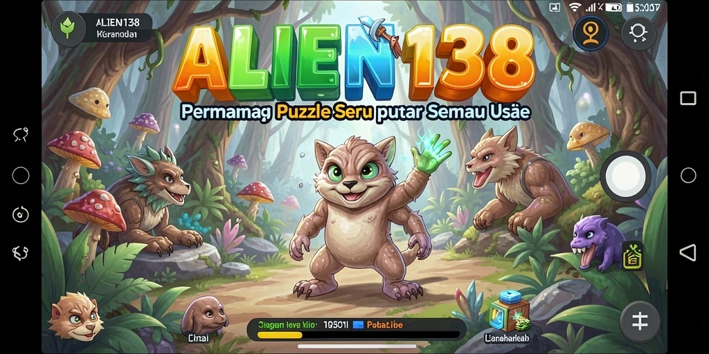 Tangkapan layar utama menunjukkan gameplay puzzle yang menarik dan menantang.
