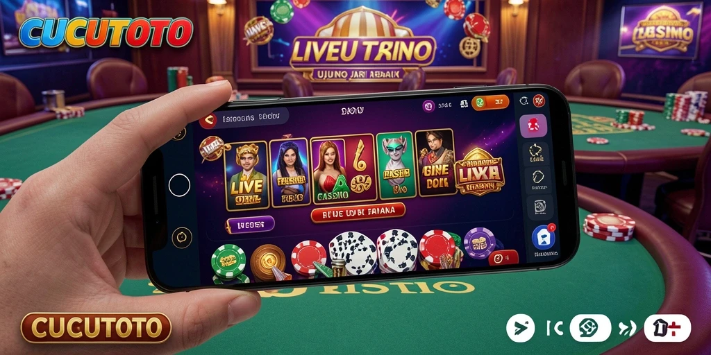 Tampilan permainan CUCUTOTO yang mendebarkan dalam sesi Live Casino.