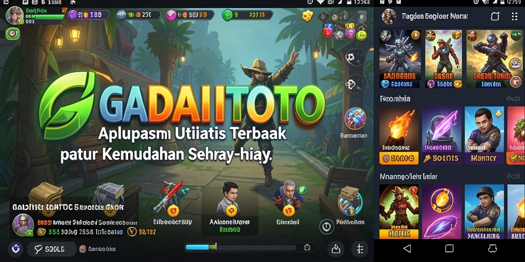 Tampilan utama GADAITOTO dengan fitur utilitas yang bermanfaat.