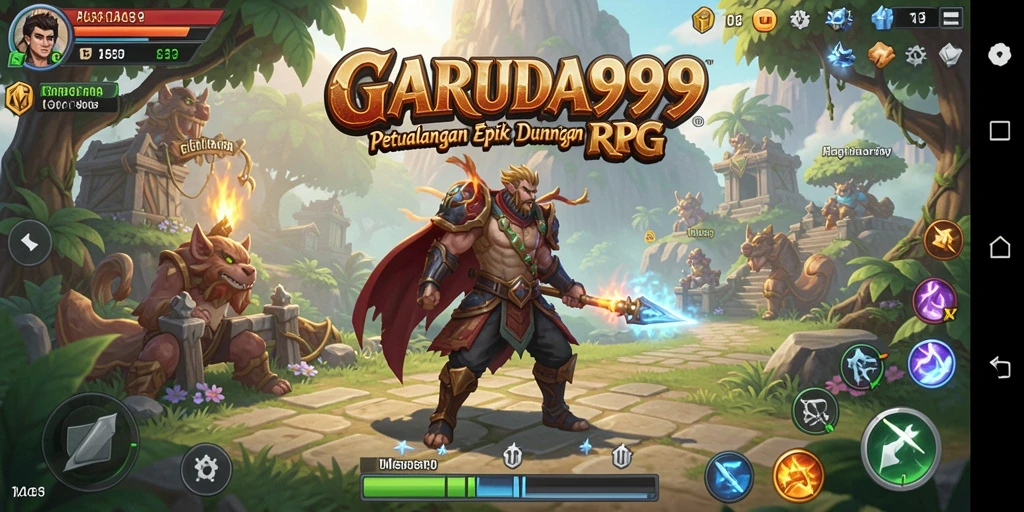 Screenshot gameplay GARUDA999 yang menunjukkan pertarungan seru dan karakter menakjubkan.