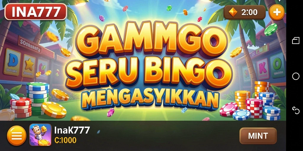 Screenshot gameplay Bingo yang penuh warna dan interaktif.