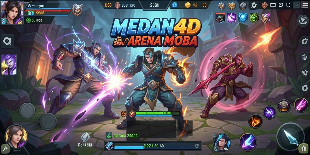 Tampilan dinamis dan gameplay seru MEDAN4D di arena pertempuran.