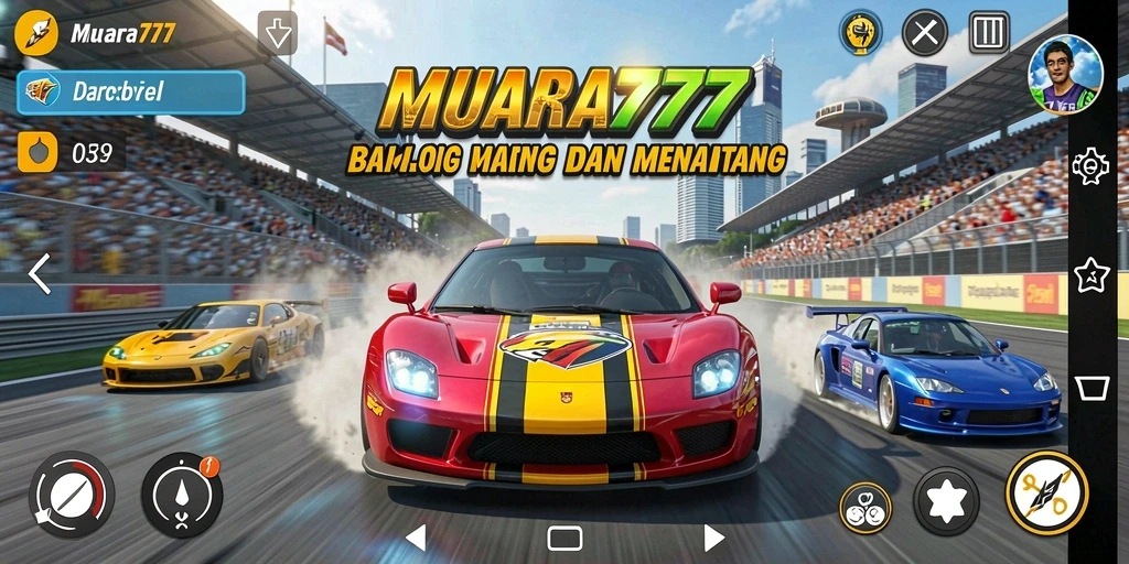 Tangkapan layar dari aksi balap mendebarkan di MUARA777.