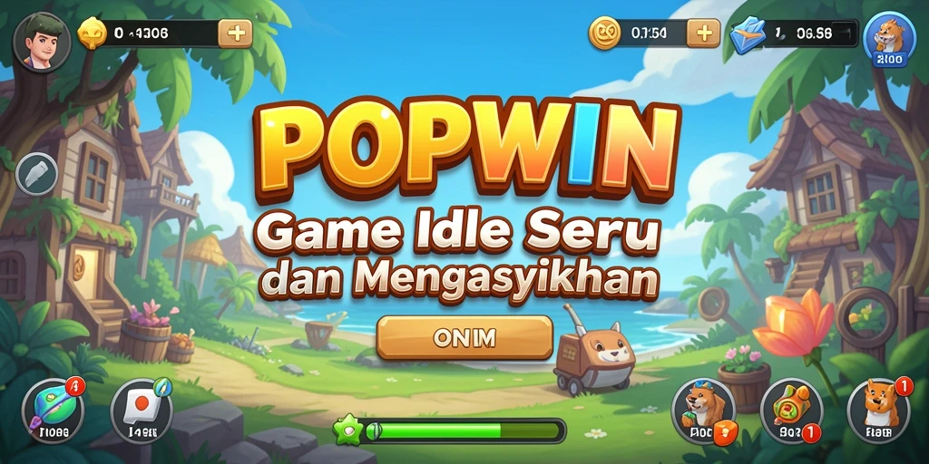 Tampilan gameplay seru dan menenangkan dalam POPWIN.