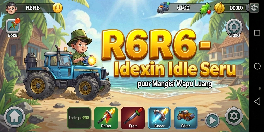Tampilan gameplay R6R6 yang menawan dan penuh warna.