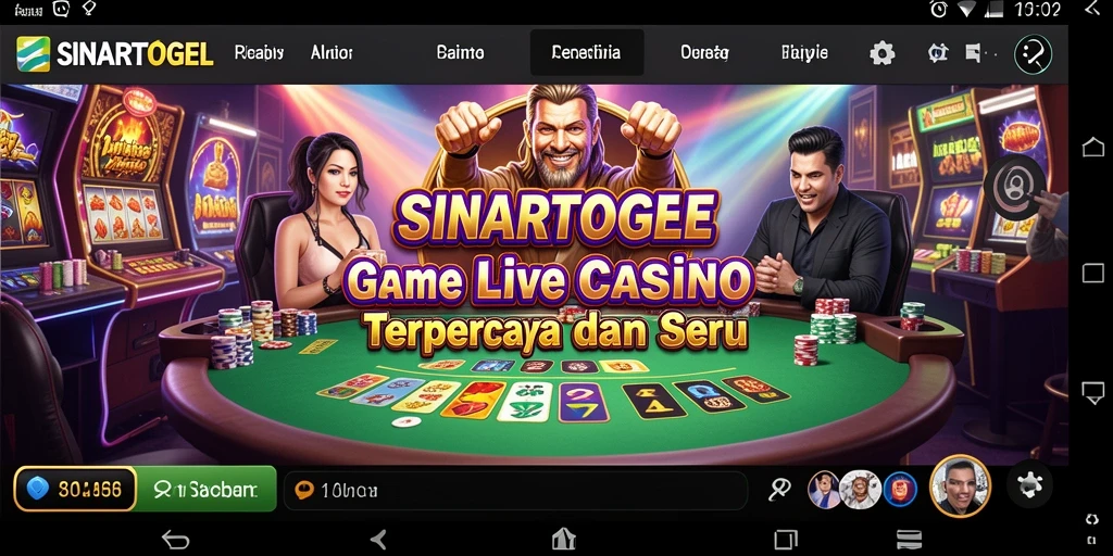 Tampilan gameplay SINARTOGEL dalam suasana Live Casino yang menarik.