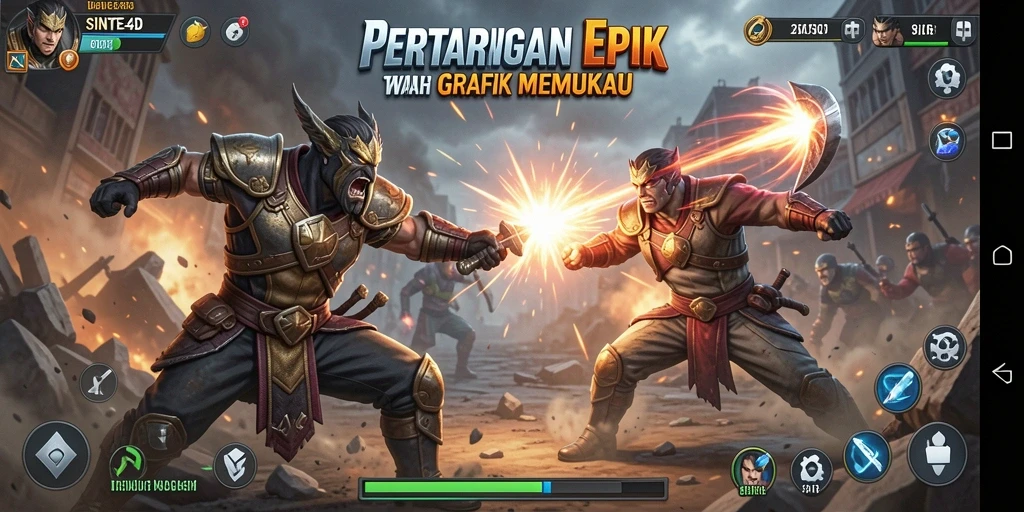 Gameplay SINTE4D menampilkan pertarungan menegangkan dan grafis yang luar biasa.