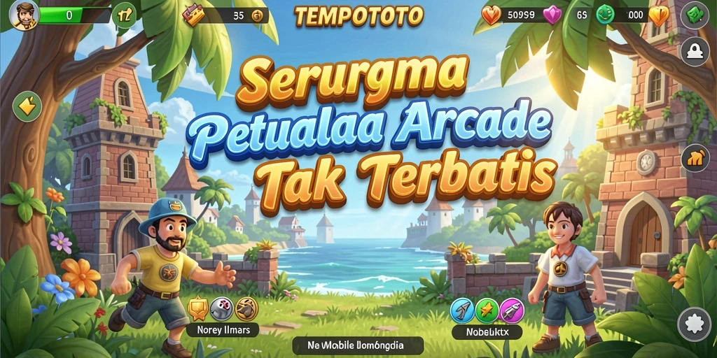 Tampilan gameplay seru dan penuh tantangan dari TEMPOTOTO.