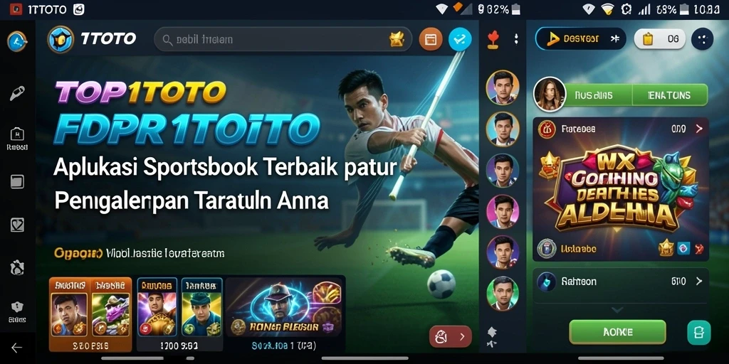 Gameplay interaktif dan intuitif dalam aplikasi Sportsbook.
