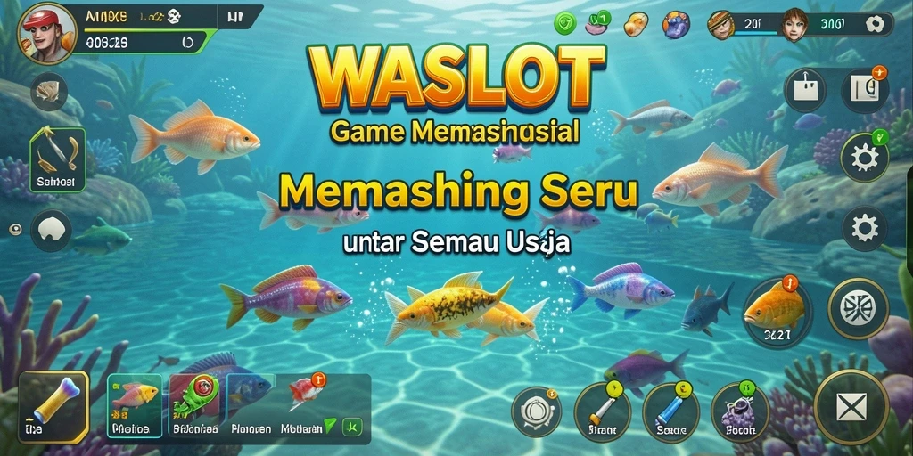 Gameplay memancing yang penuh aksi di WASLOT.