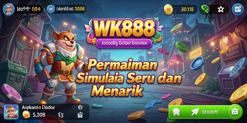 Tampilan gameplay menarik dari WK888 dengan elemen simulasi yang mendalam.